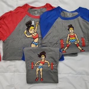 Wonder Woman work out baseball Tees